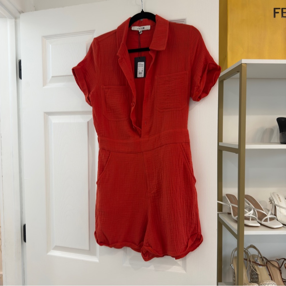 Joe's Jeans Red Jumpsuit